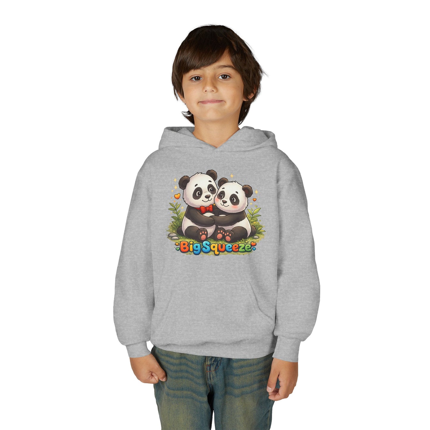 Big Squeeze Panda Youth Heavy Blend Hooded Sweatshirt