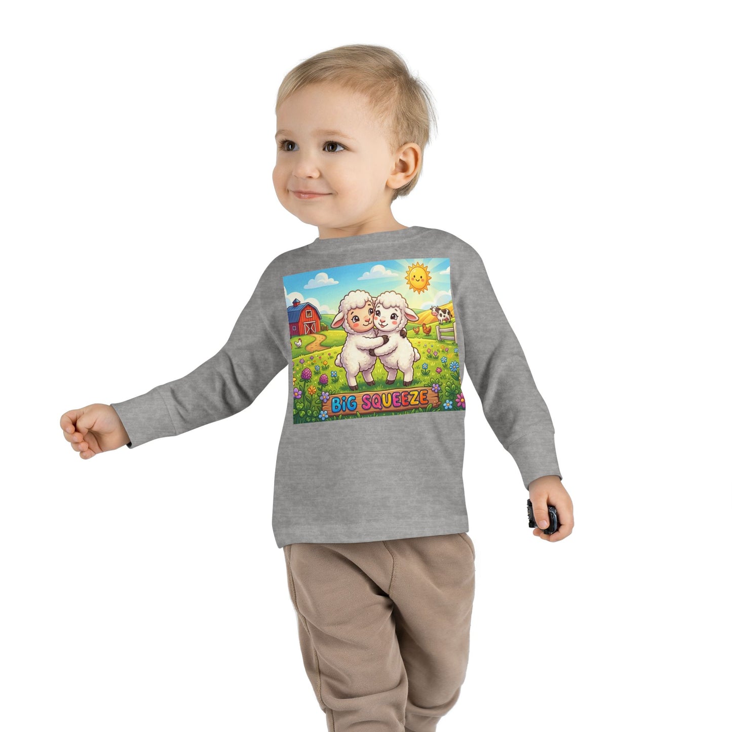 Big Squeeze Lamb Toddler Long Sleeve Tee