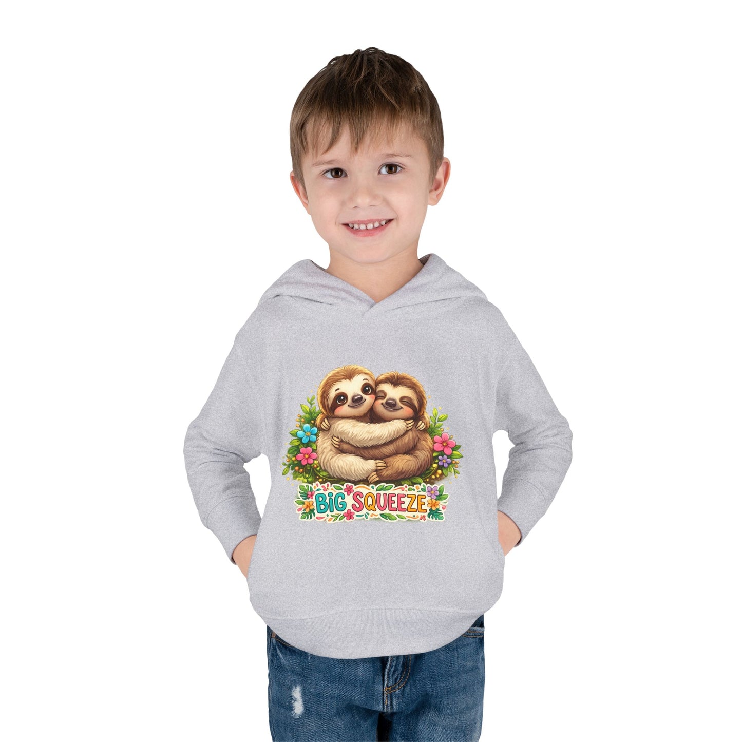 Big Squeeze Sloth Toddler Pullover Fleece Hoodie