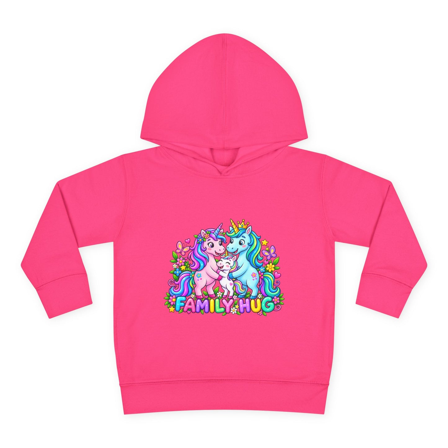 Family Hug Unicorn Toddler Pullover Fleece Hoodie