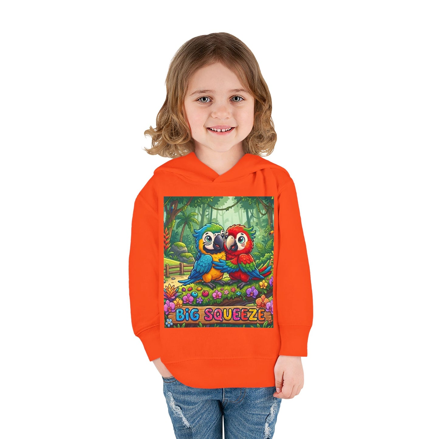 Big Squeeze Macaw Toddler Pullover Fleece Hoodie