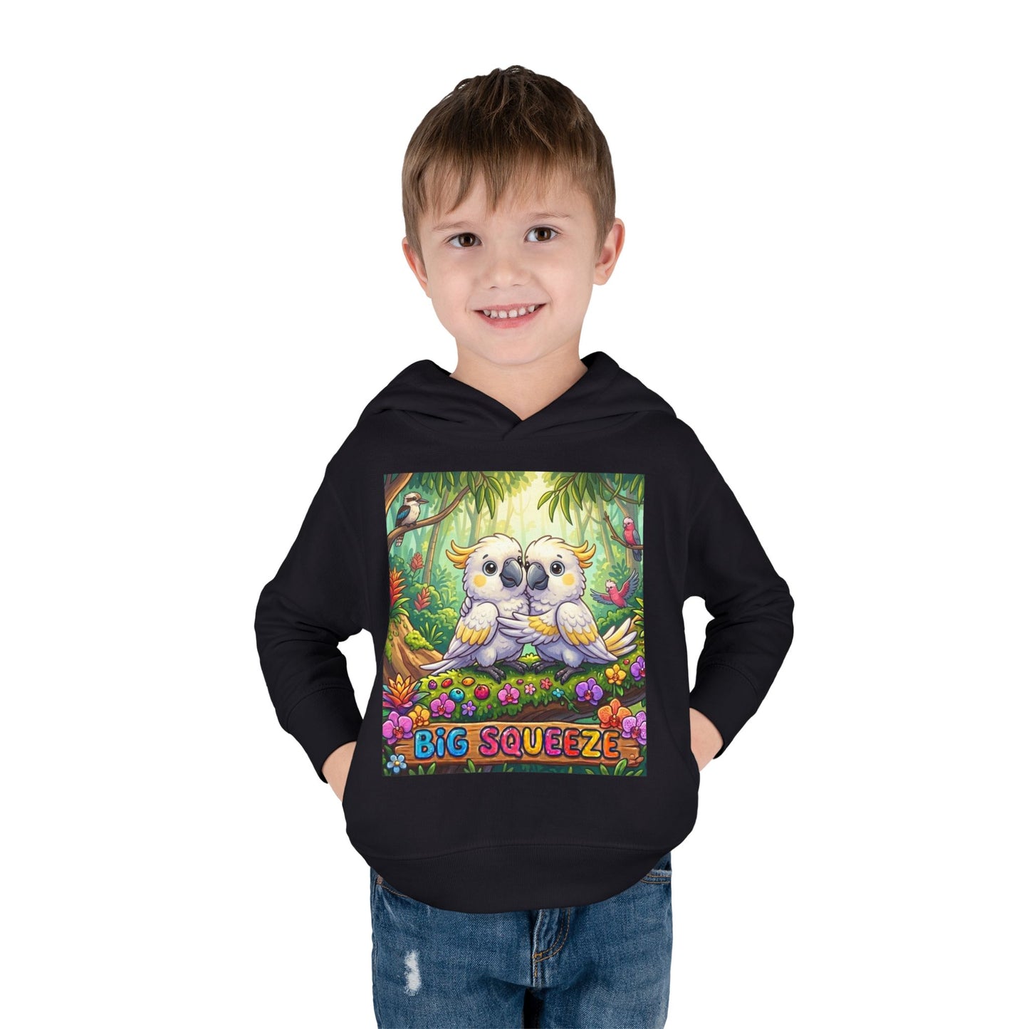Big Squeeze Cockatoo Toddler Pullover Fleece Hoodie