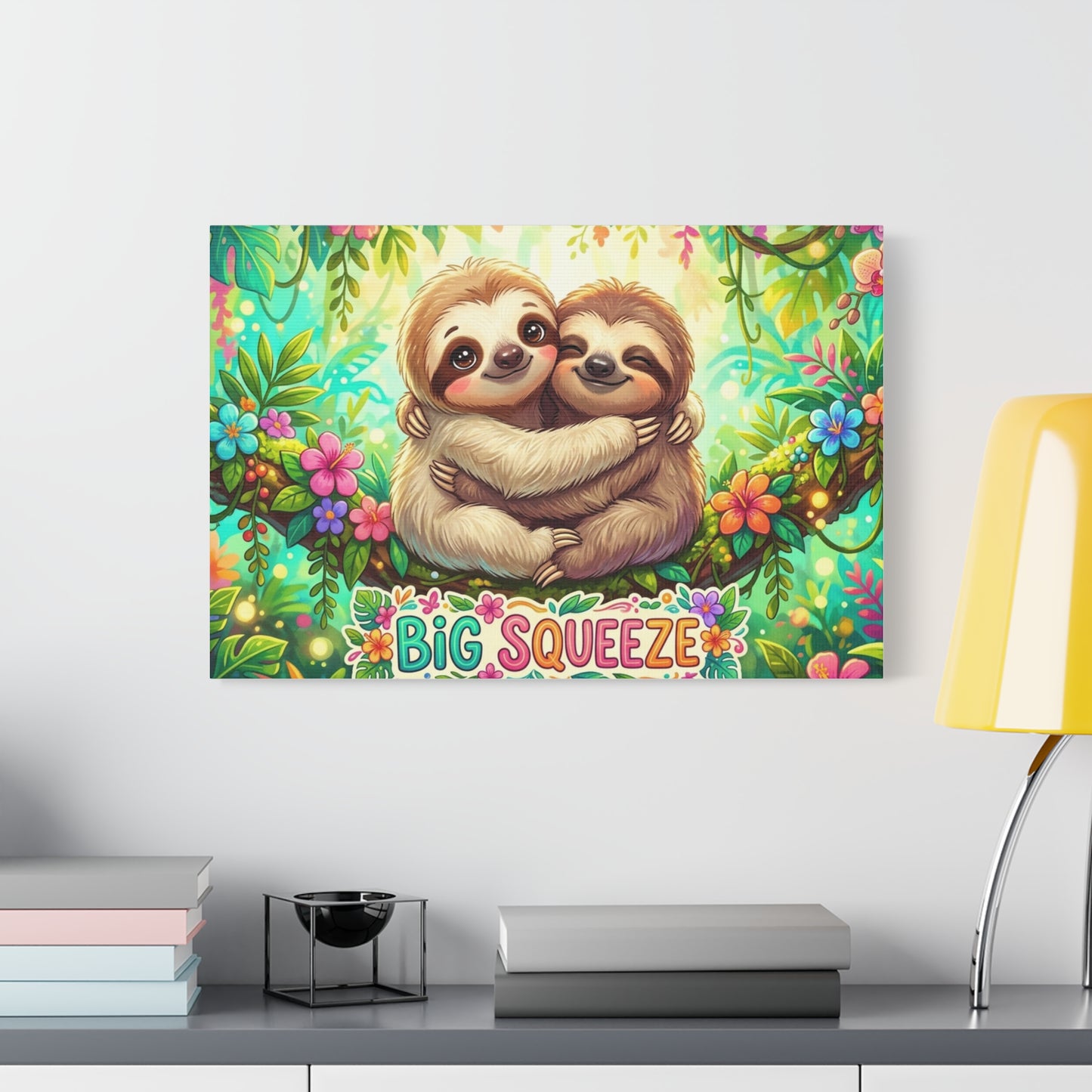 Big Squeeze Sloth Classic Canvas