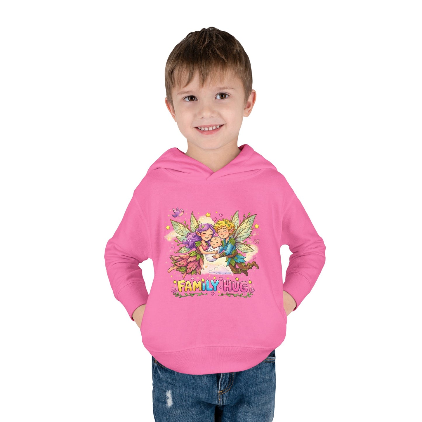 Family Hug Fairy Toddler Pullover Fleece Hoodie