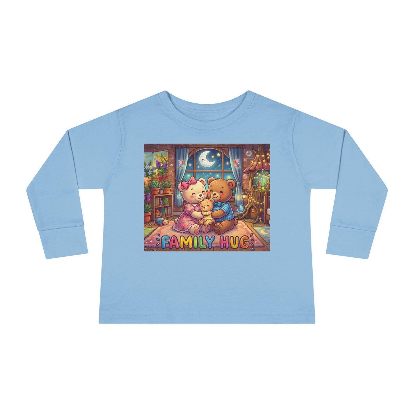 Family Hug Teddy Toddler Long Sleeve Tee