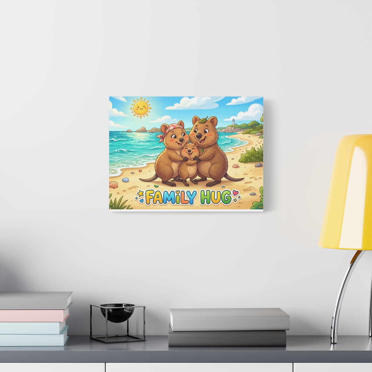 Family Hug Quokka Classic Canvas