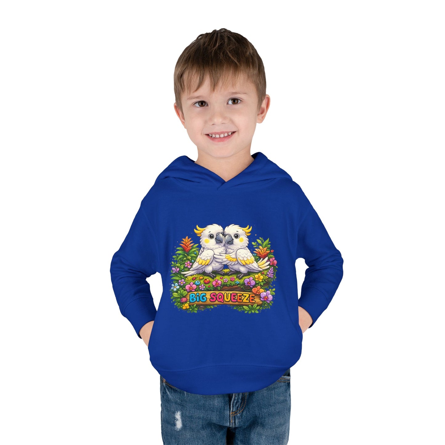 Big Squeeze Cockatoo Toddler Pullover Fleece Hoodie