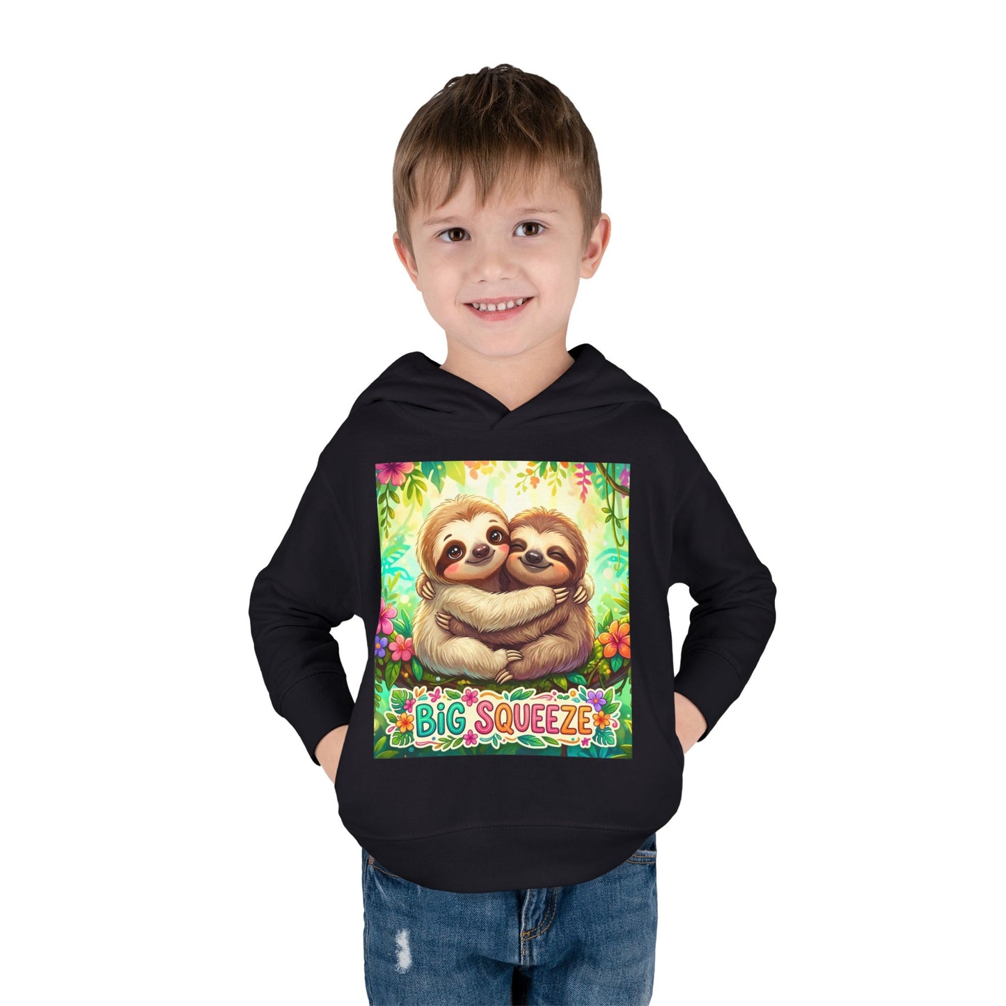 Big Squeeze Sloth Toddler Pullover Fleece Hoodie