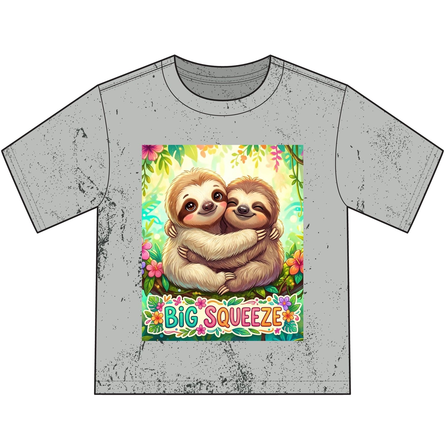 Big Squeeze Sloth Heavyweight Color Blast Youth T-Shirt