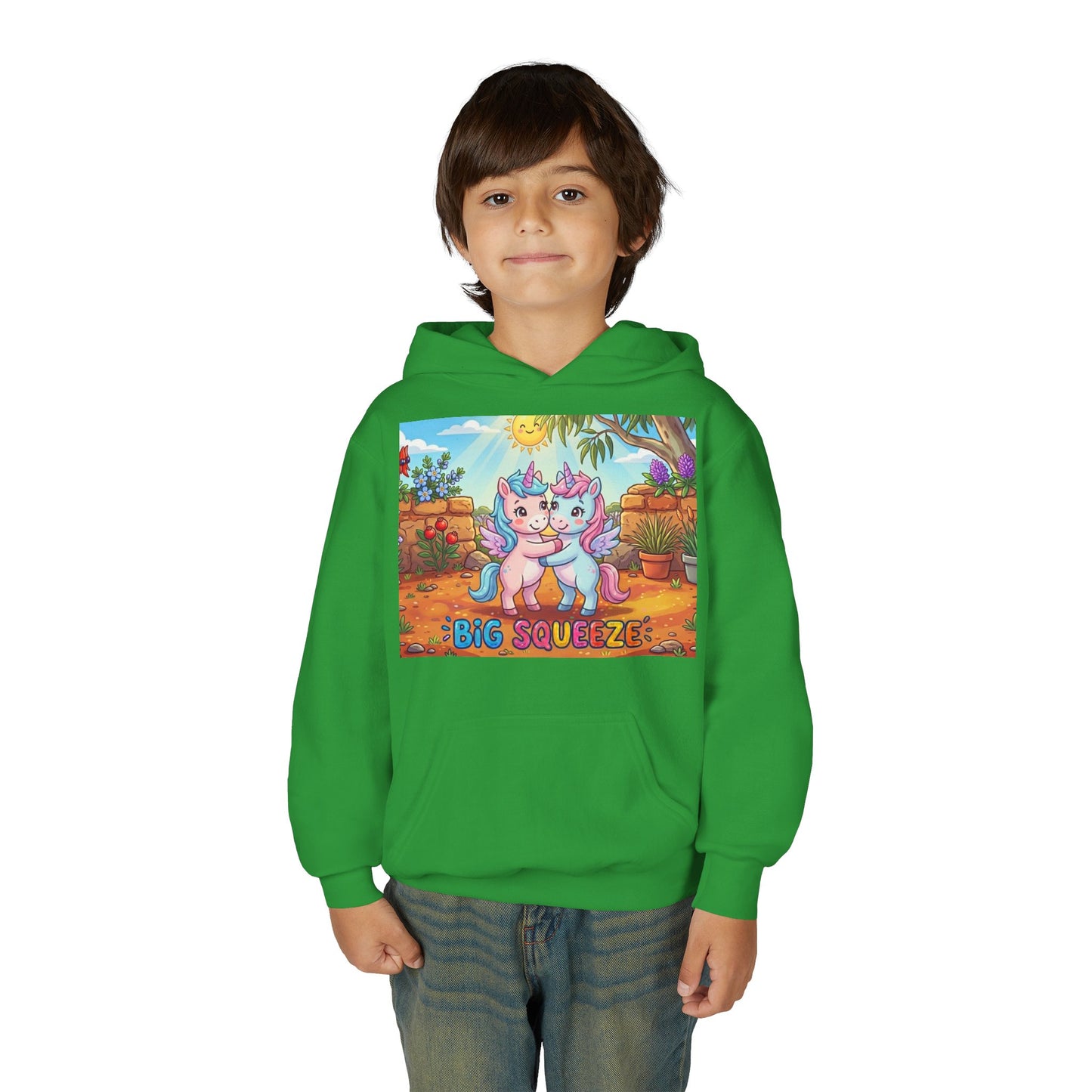 Big Squeeze Unicorn Youth Heavy Blend Hooded Sweatshirt