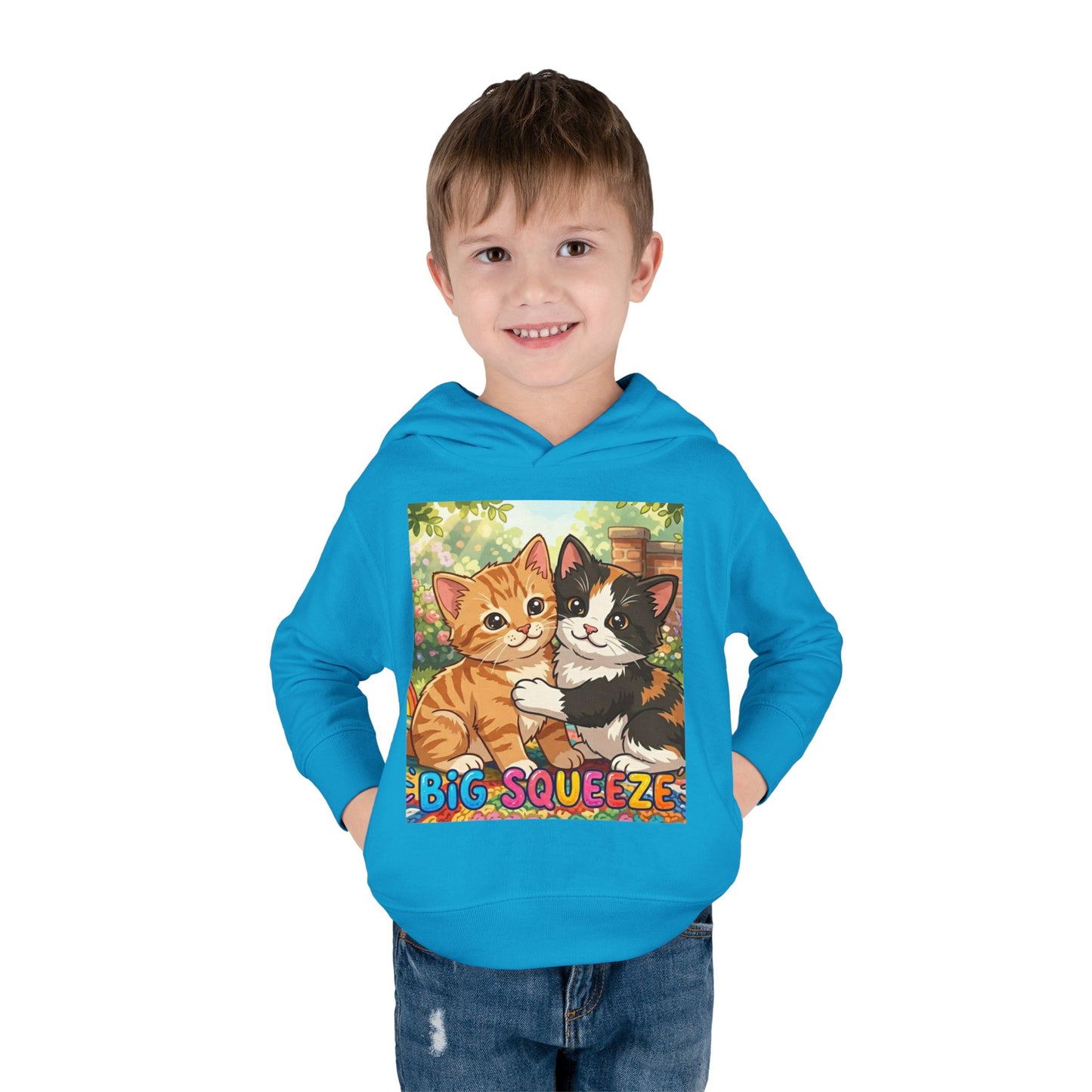Big Squeeze Kitten Toddler Pullover Fleece Hoodie