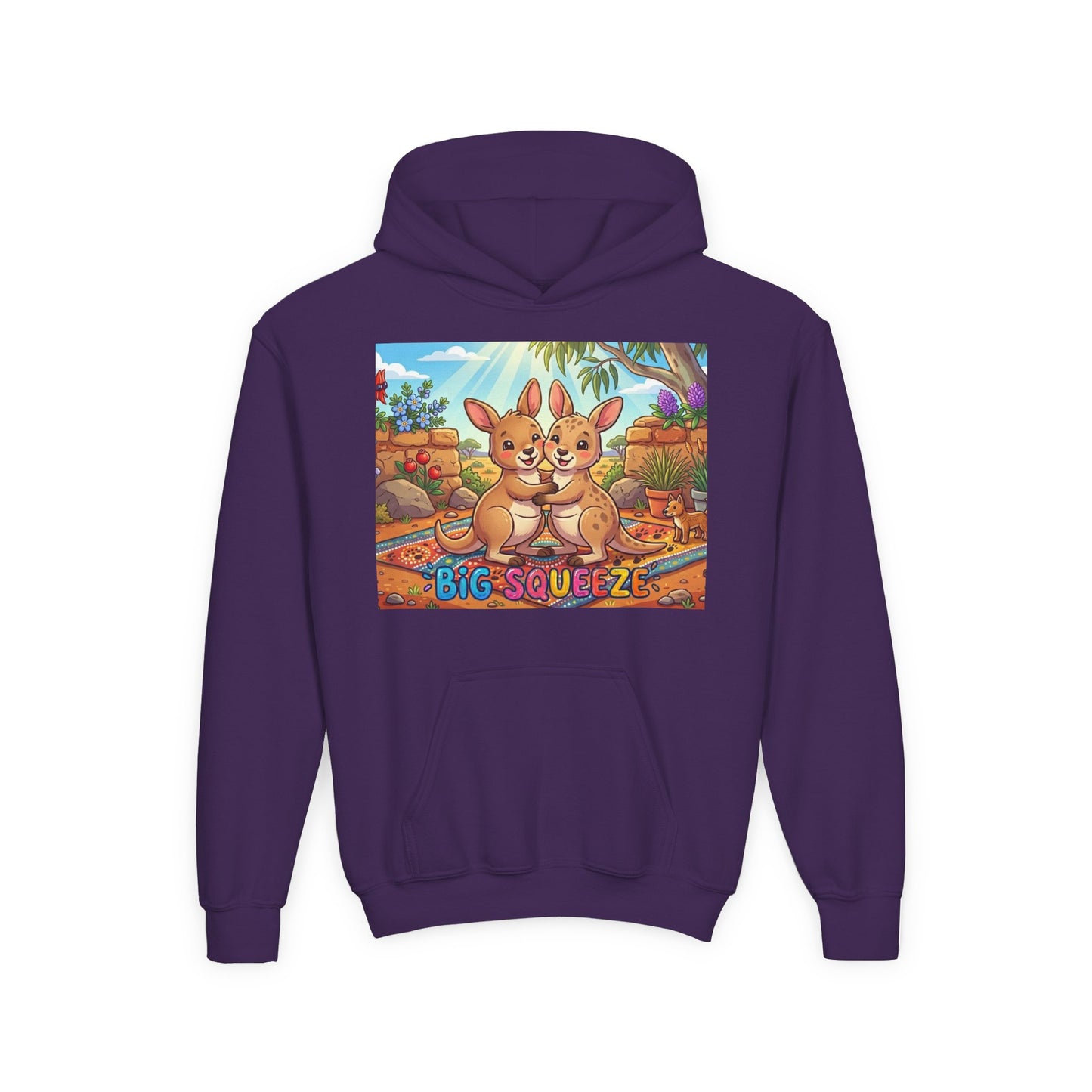 Big Squeeze Kangaroo Youth Heavy Blend Hooded Sweatshirt