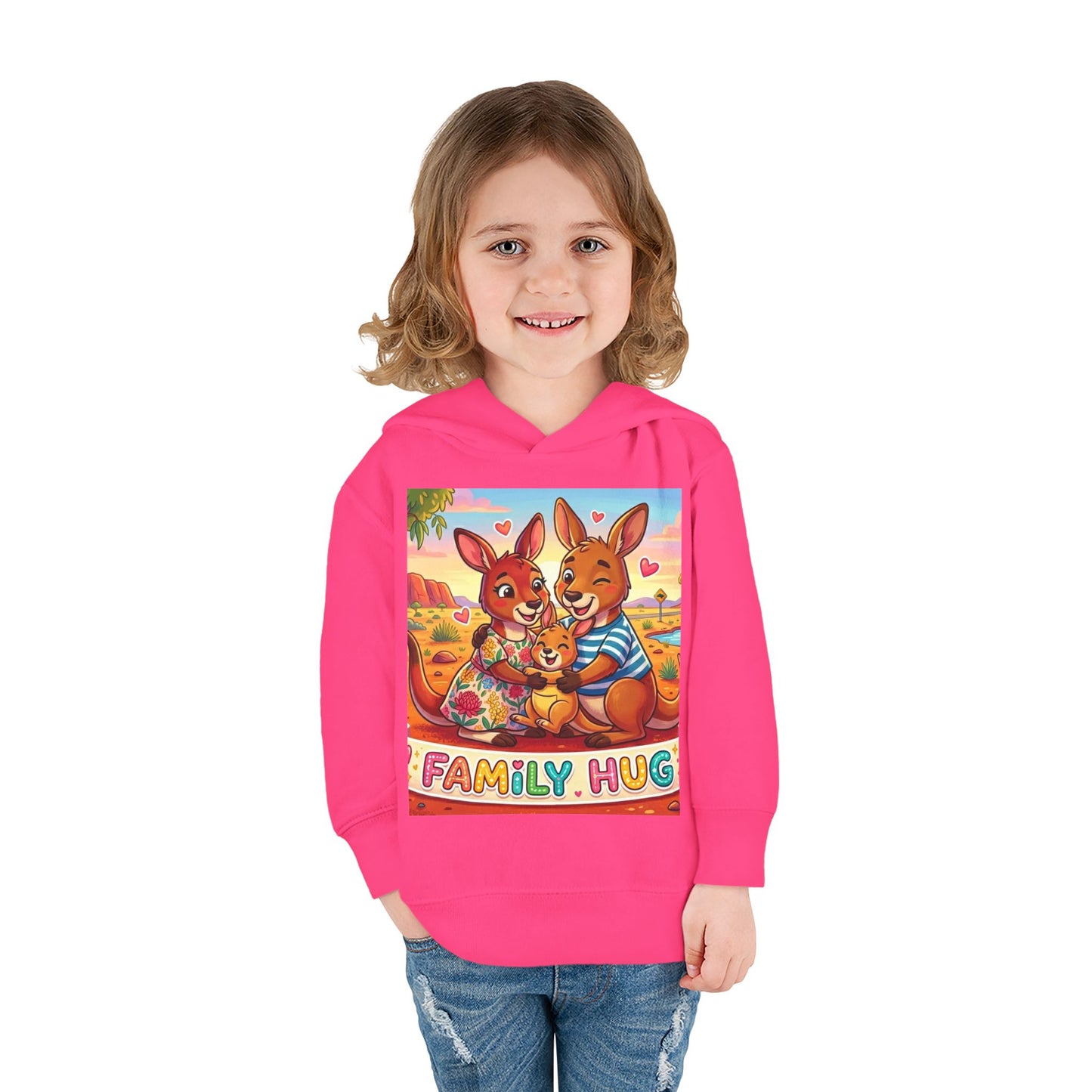 Family Hug Kangaroo Toddler Pullover Fleece Hoodie