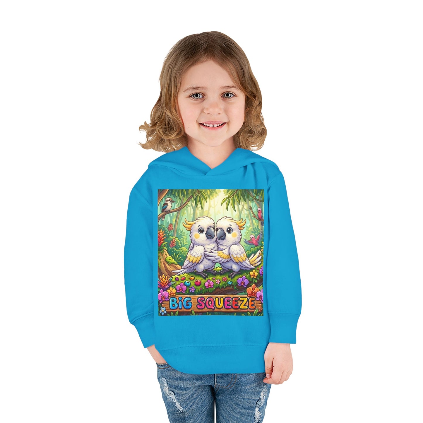 Big Squeeze Cockatoo Toddler Pullover Fleece Hoodie