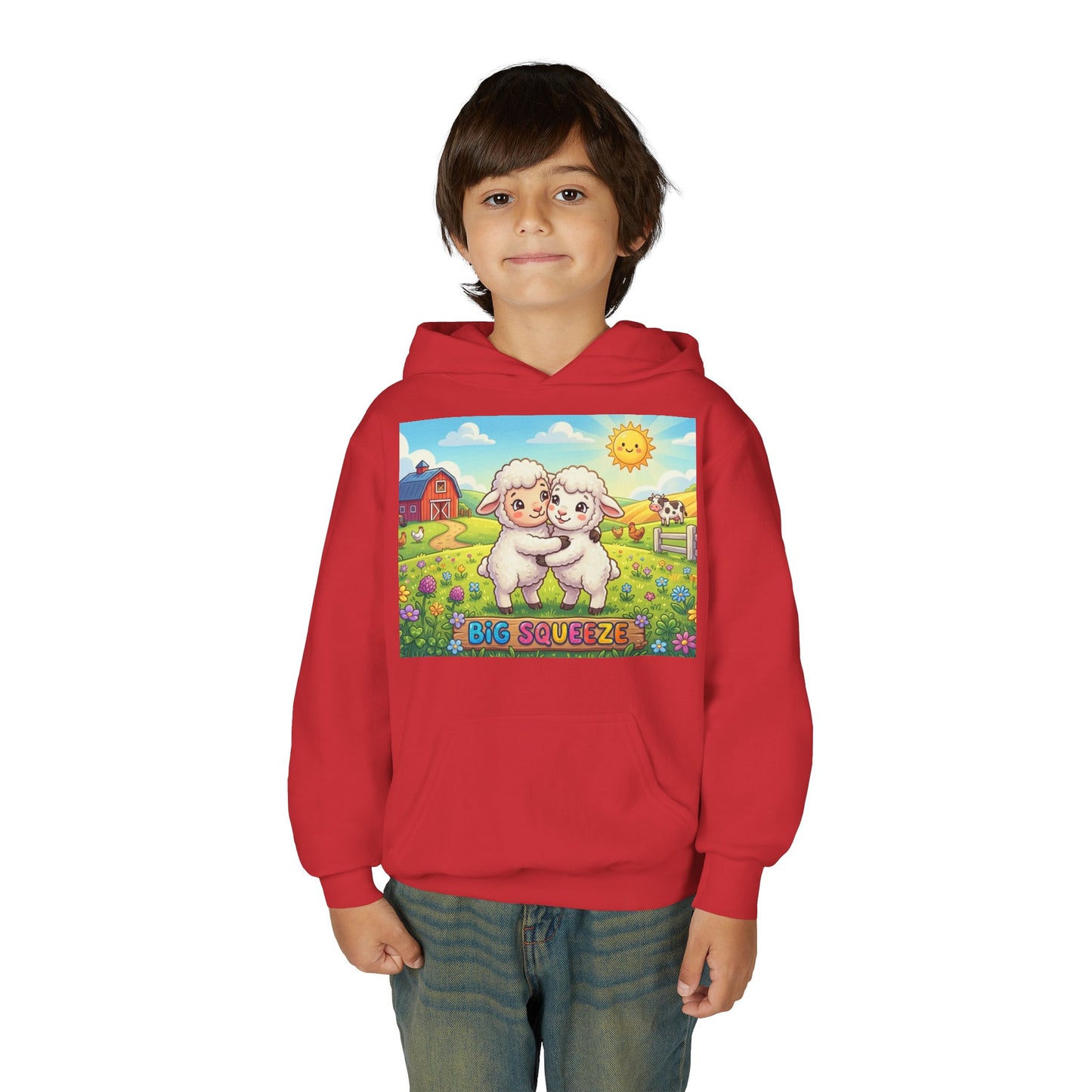 Big Squeeze Lamb Youth Heavy Blend Hooded Sweatshirt