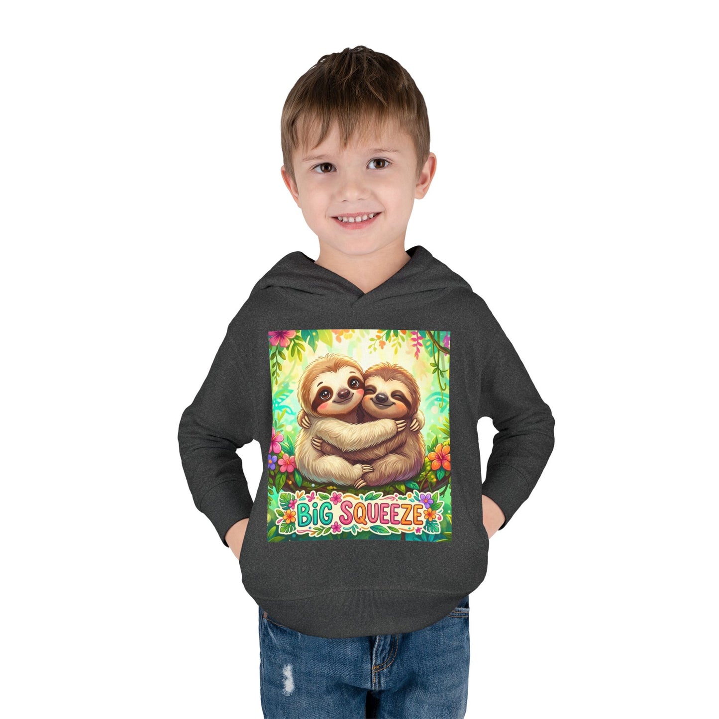 Big Squeeze Sloth Toddler Pullover Fleece Hoodie