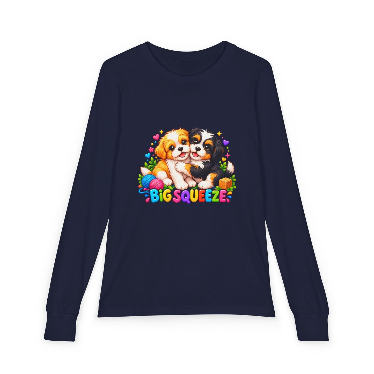 Big Squeeze Shih Tzu Youth Jersey Long Sleeve Tee