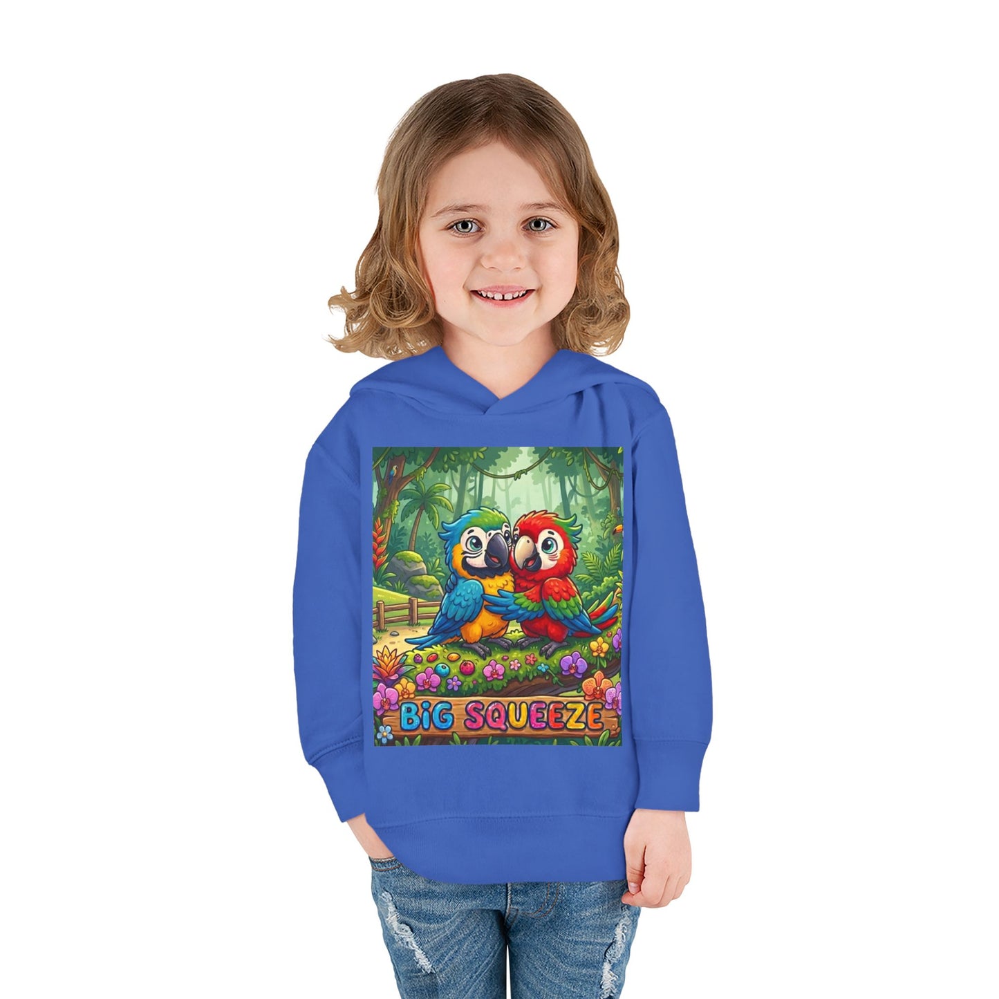 Big Squeeze Macaw Toddler Pullover Fleece Hoodie