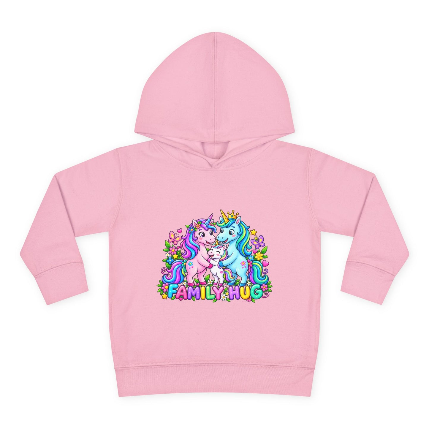 Family Hug Unicorn Toddler Pullover Fleece Hoodie