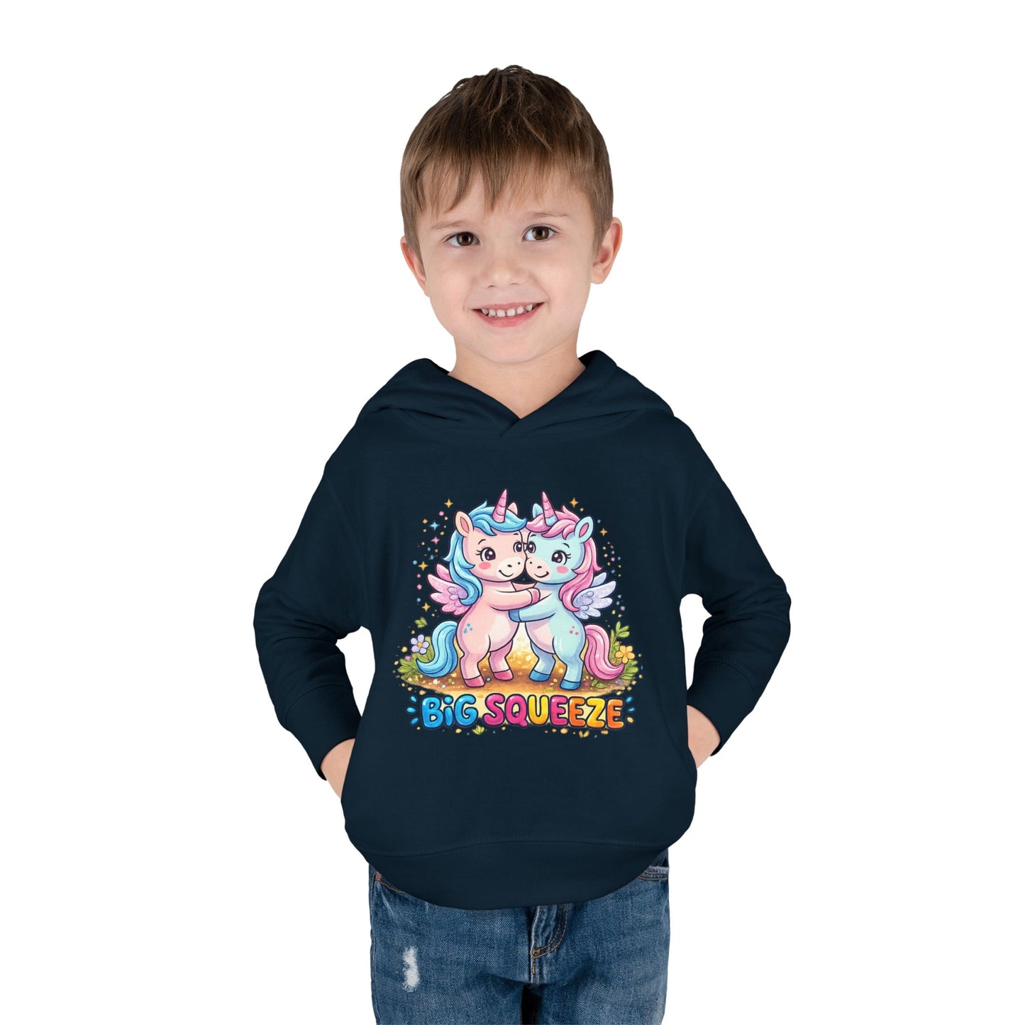 Big Squeeze Unicorn Toddler Pullover Fleece Hoodie