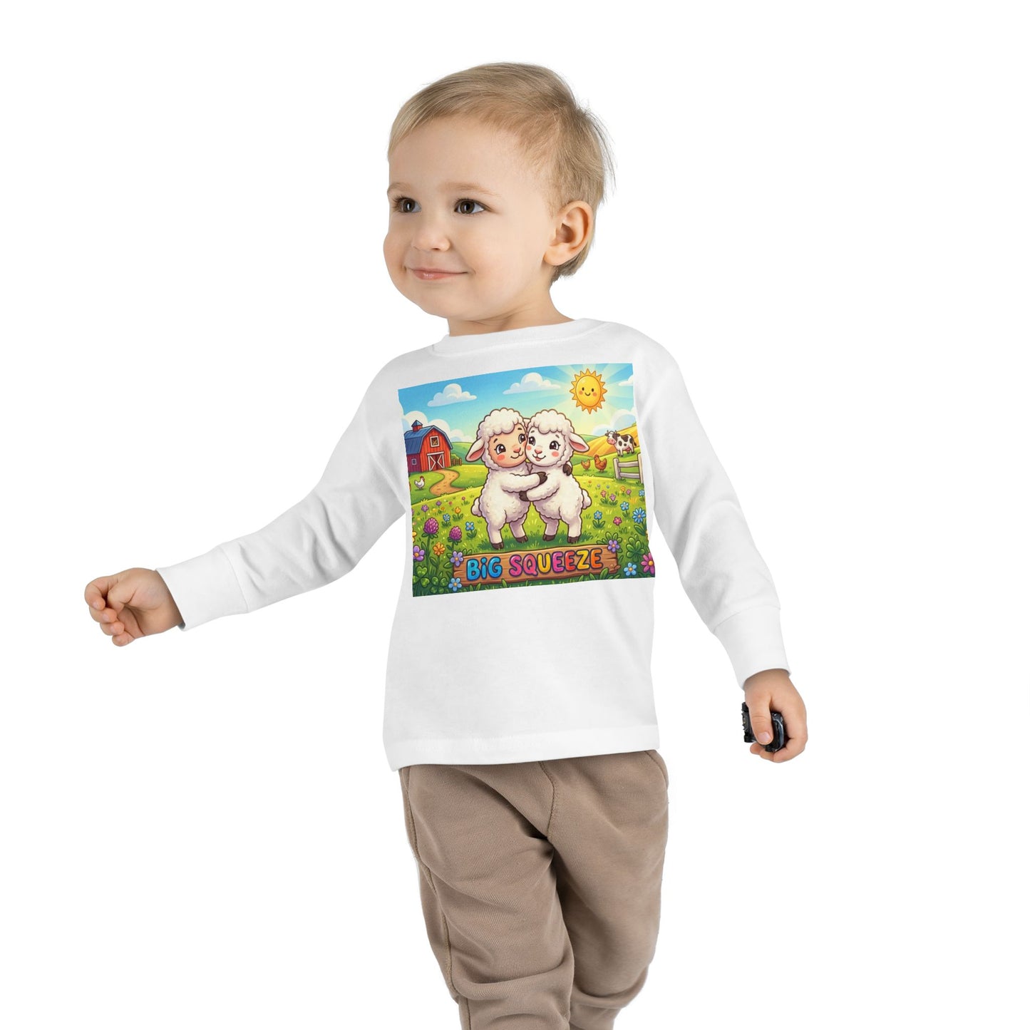 Big Squeeze Lamb Toddler Long Sleeve Tee
