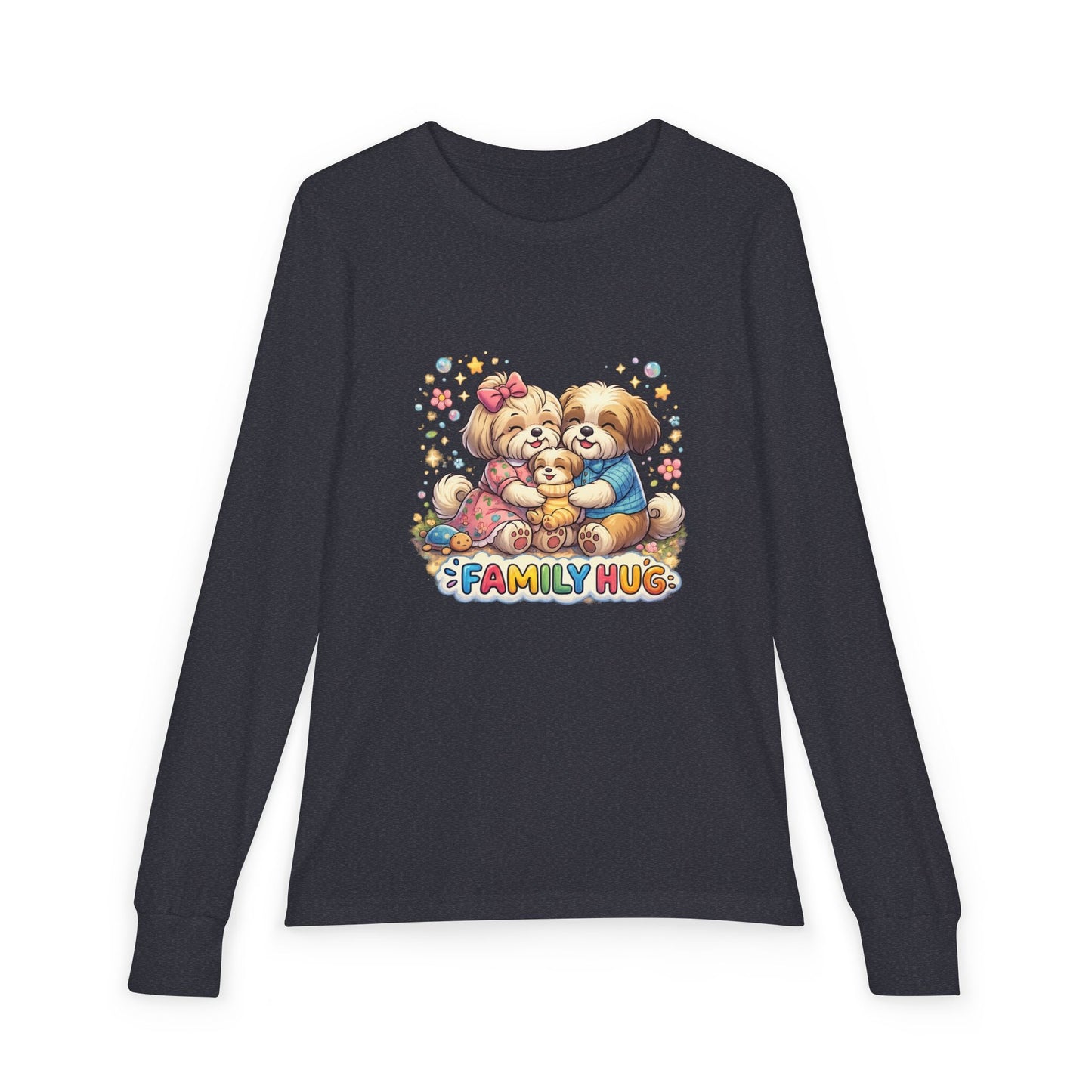 Family Hug Shih Tzu Youth Jersey Long Sleeve Tee