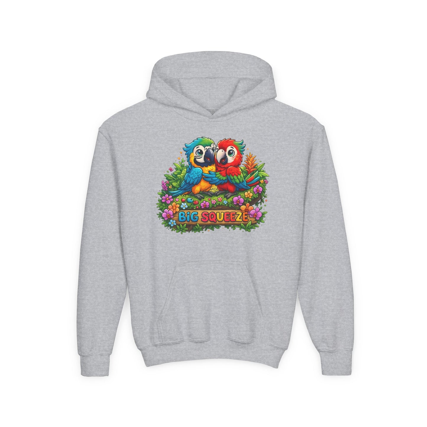 Big Squeeze Macaw Youth Heavy Blend Hooded Sweatshirt