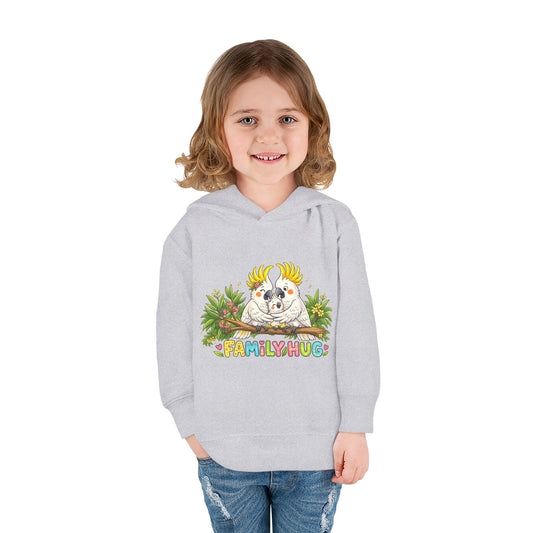 Family Hug Cockatoo Toddler Pullover Fleece Hoodie