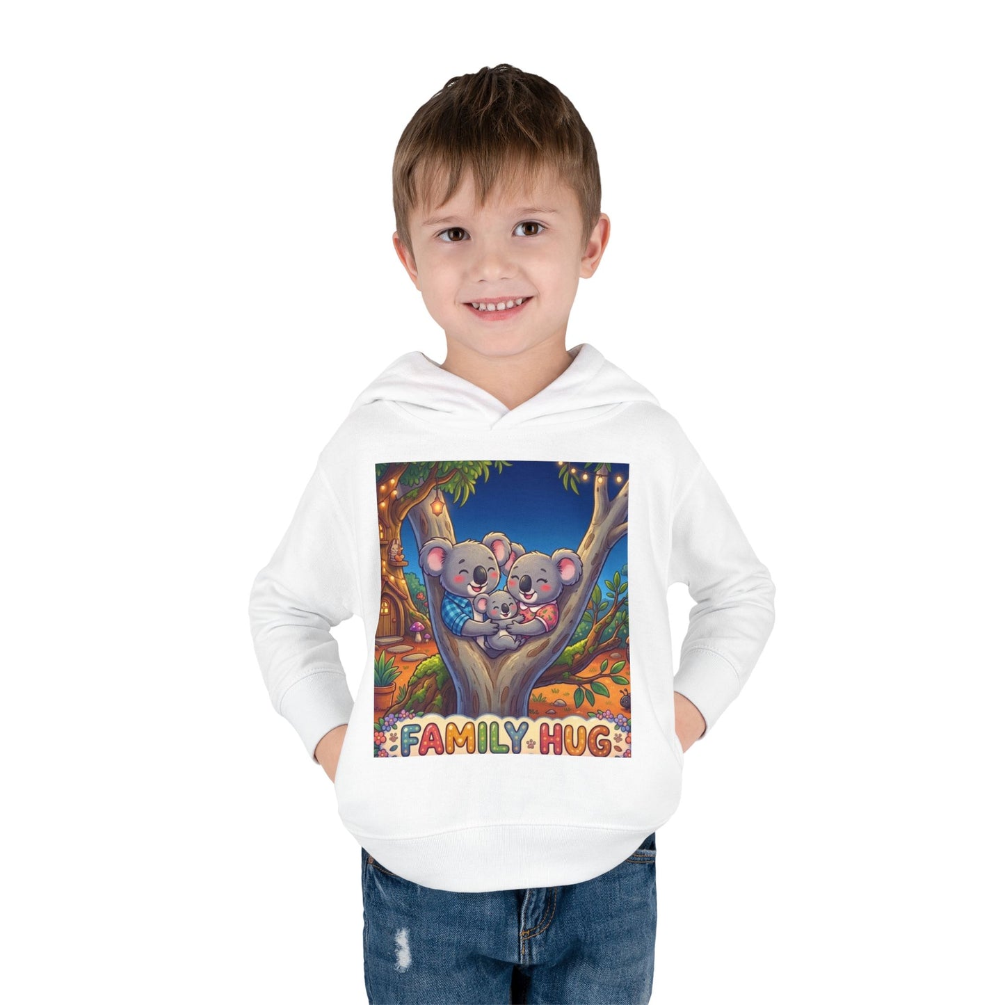 Family Hug Koala Toddler Pullover Fleece Hoodie