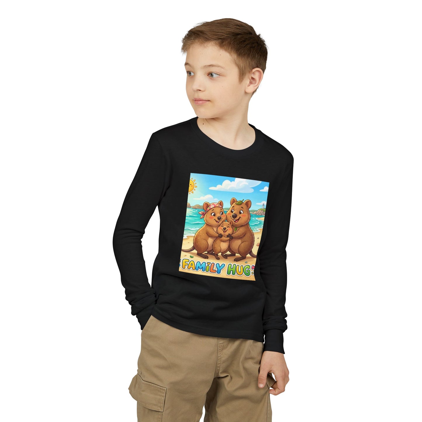 Family Hug Quokka Youth Jersey Long Sleeve Tee