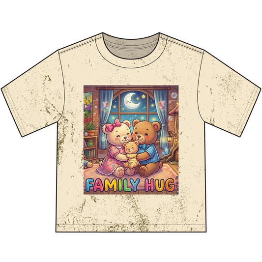 Family Hug Teddy Heavyweight Color Blast Youth T-Shirt