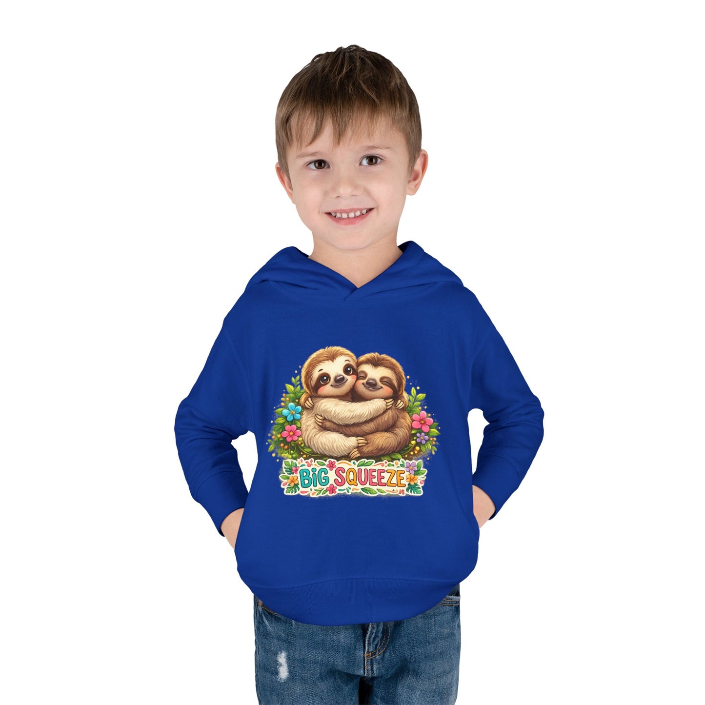 Big Squeeze Sloth Toddler Pullover Fleece Hoodie