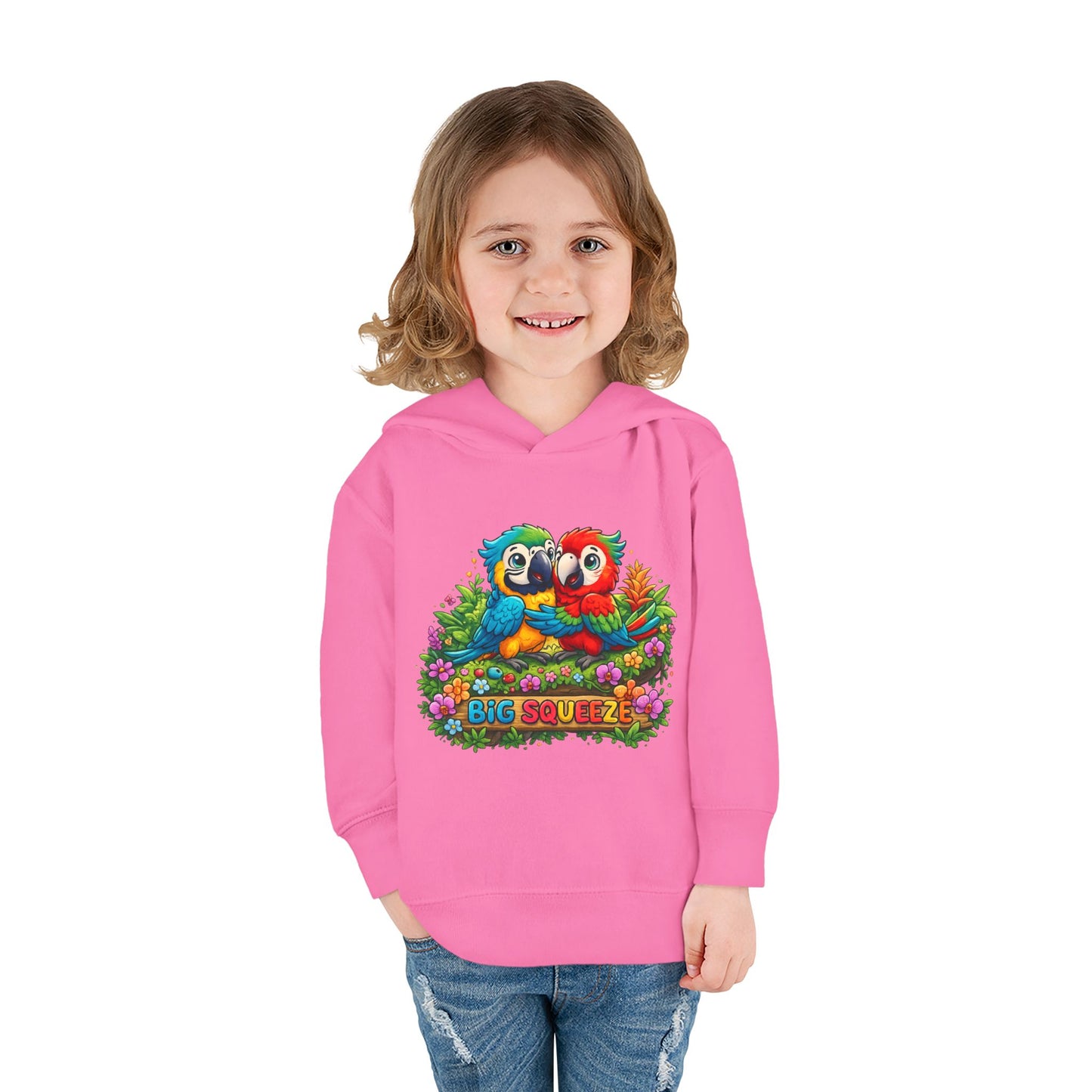 Big Squeeze Macaw Toddler Pullover Fleece Hoodie