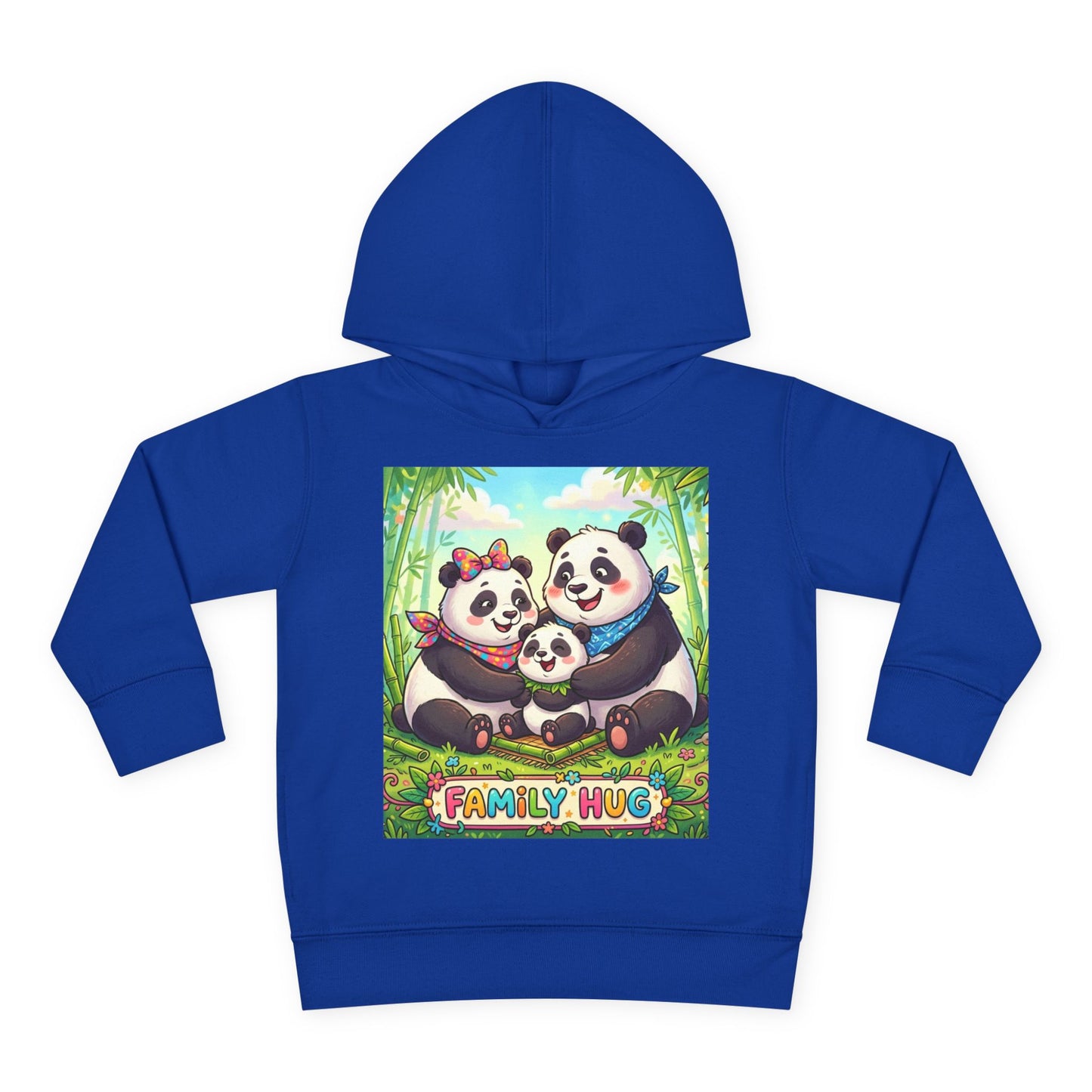 Family Hug Panda Toddler Pullover Fleece Hoodie