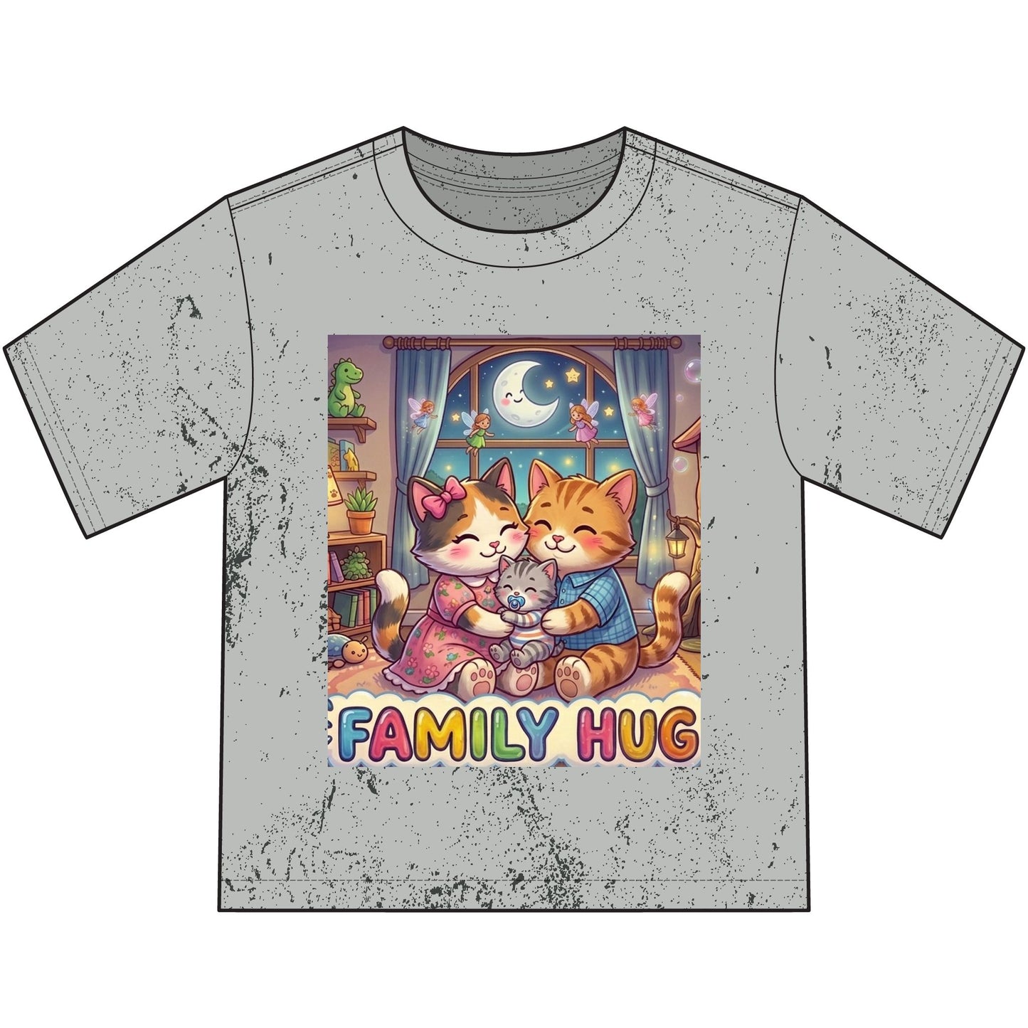 Family Hug Kitten Heavyweight Color Blast Youth T-Shirt