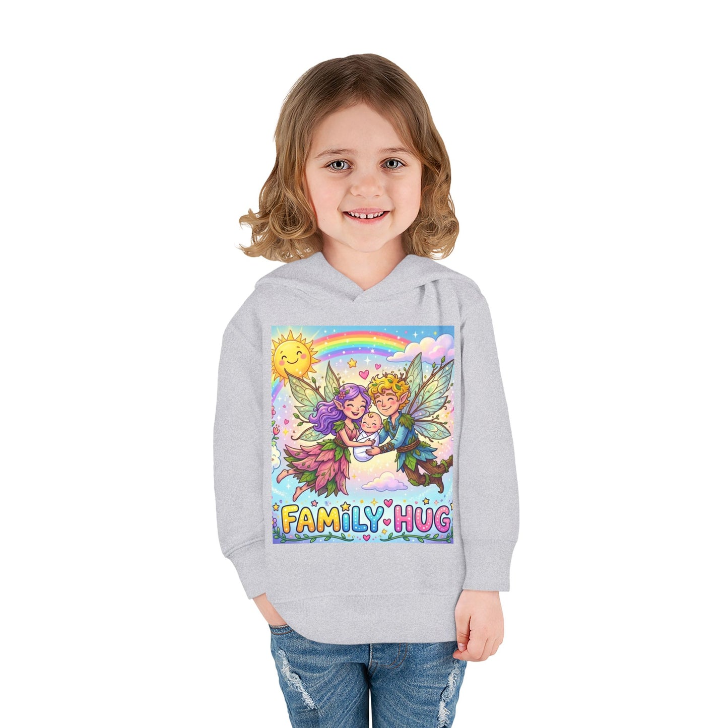 Family Hug Fairy Toddler Pullover Fleece Hoodie