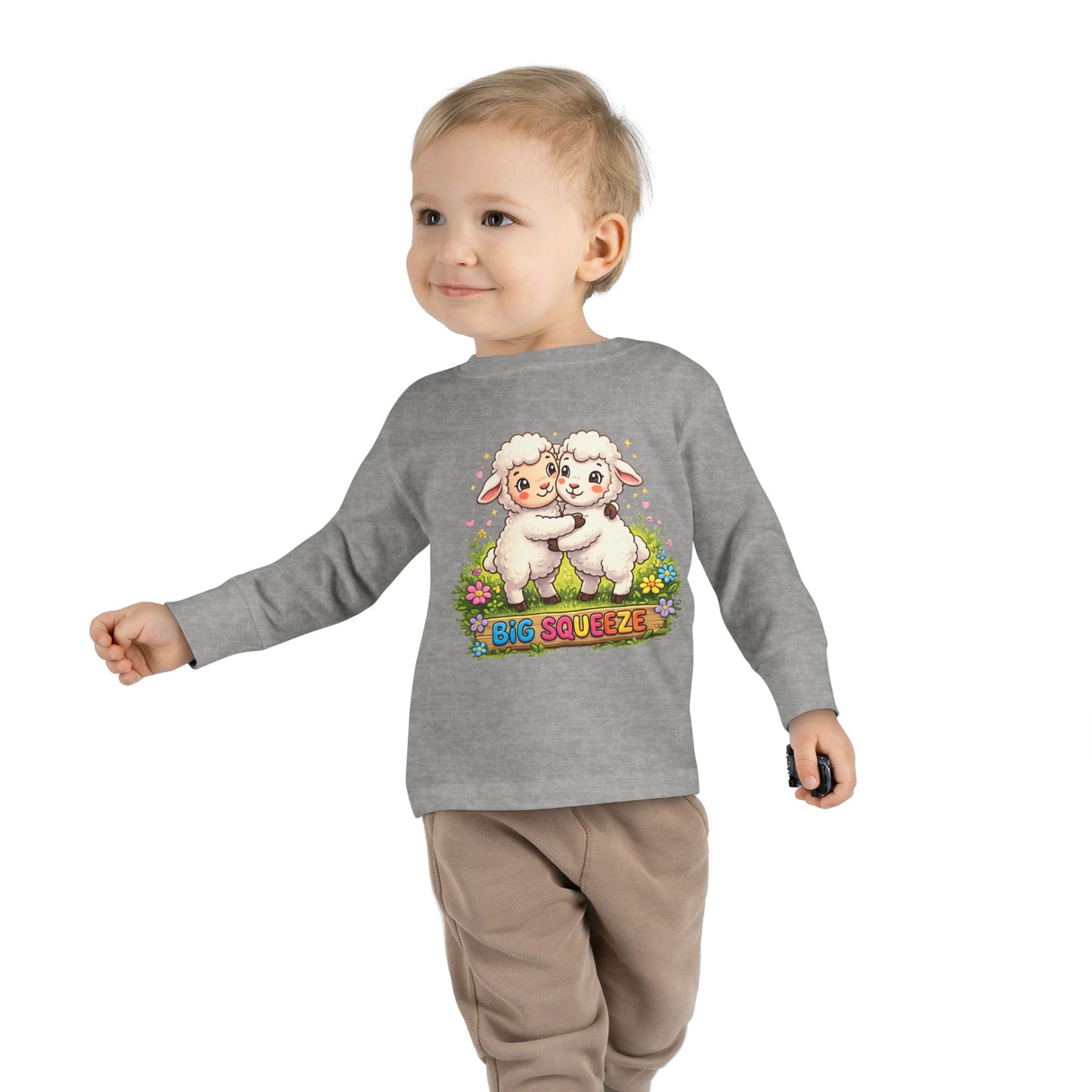 Big Squeeze Lamb Toddler Long Sleeve Tee
