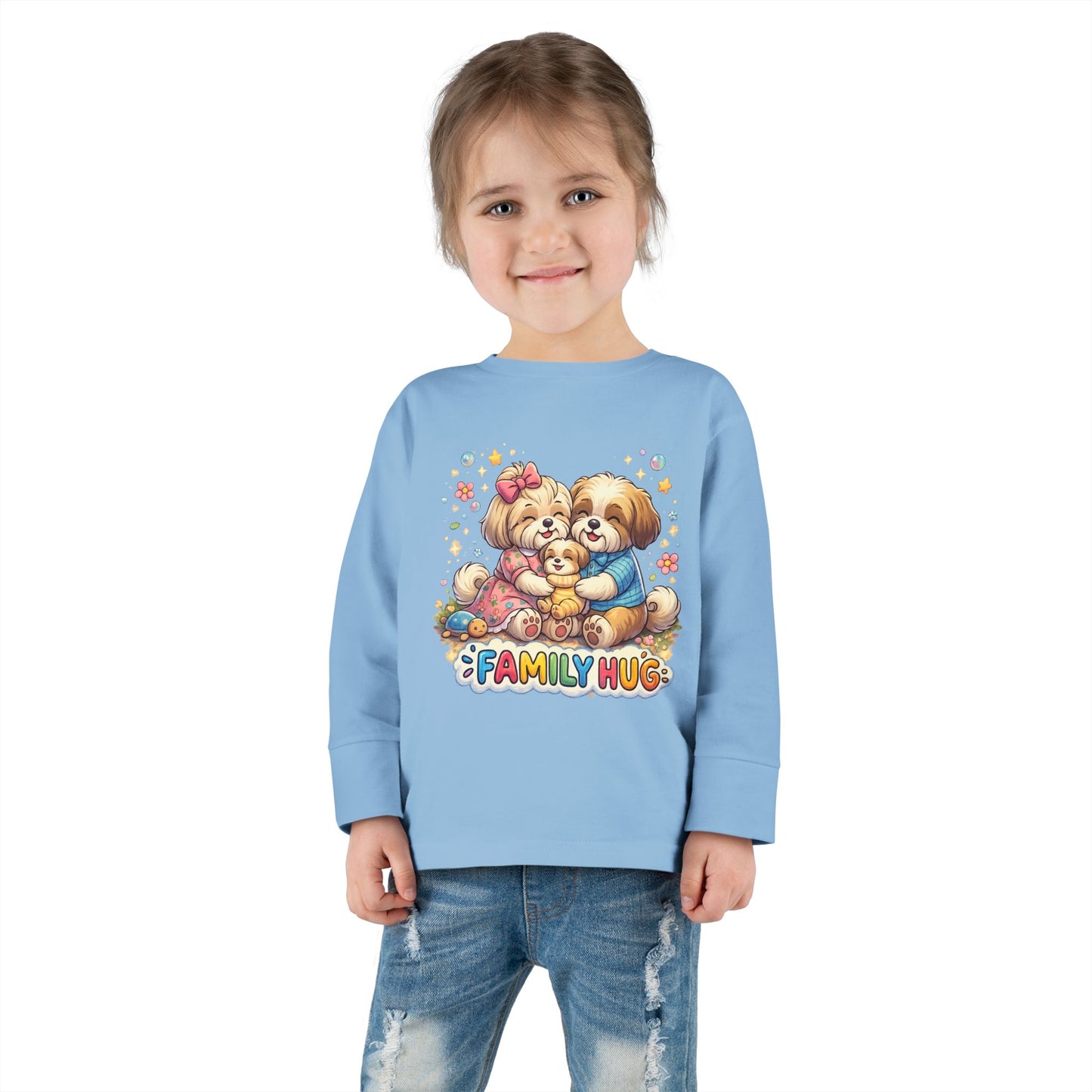 Family Hug Shih Tzu Toddler Long Sleeve Tee