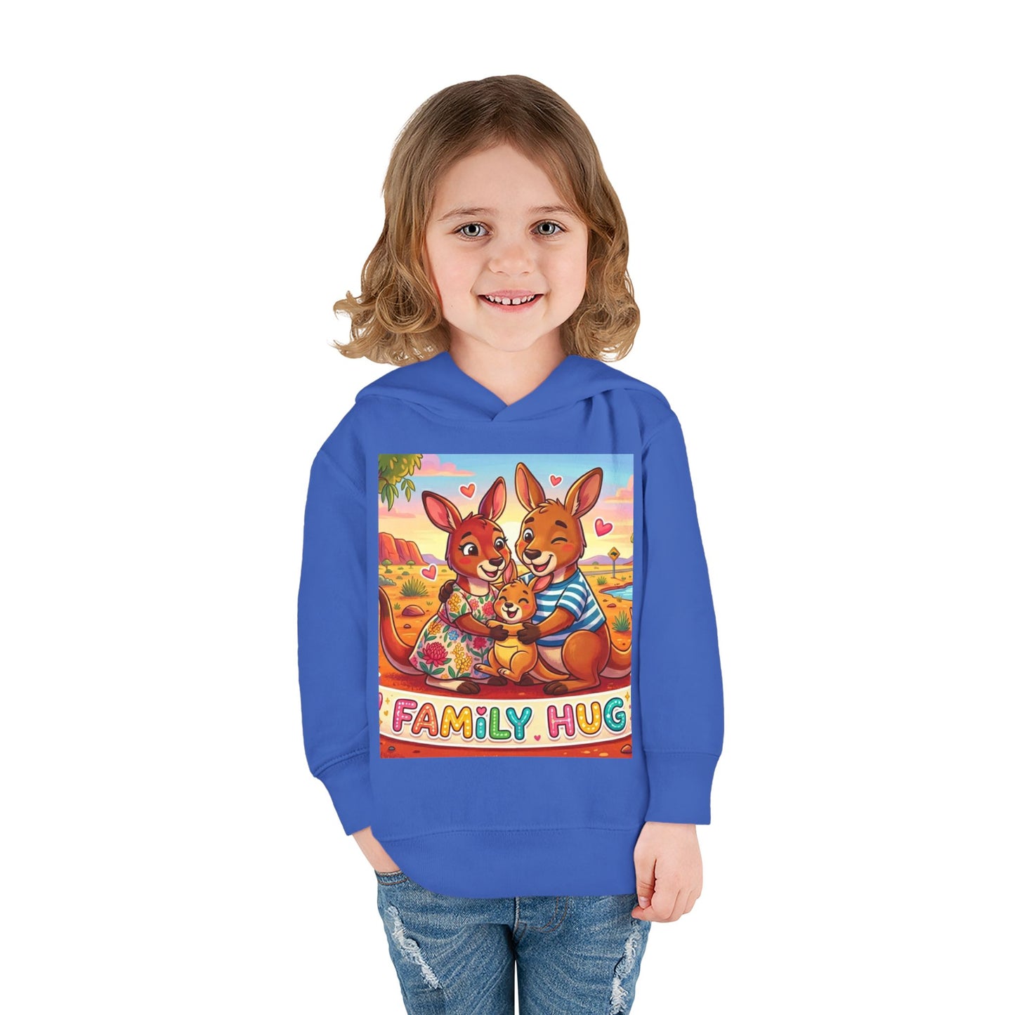 Family Hug Kangaroo Toddler Pullover Fleece Hoodie