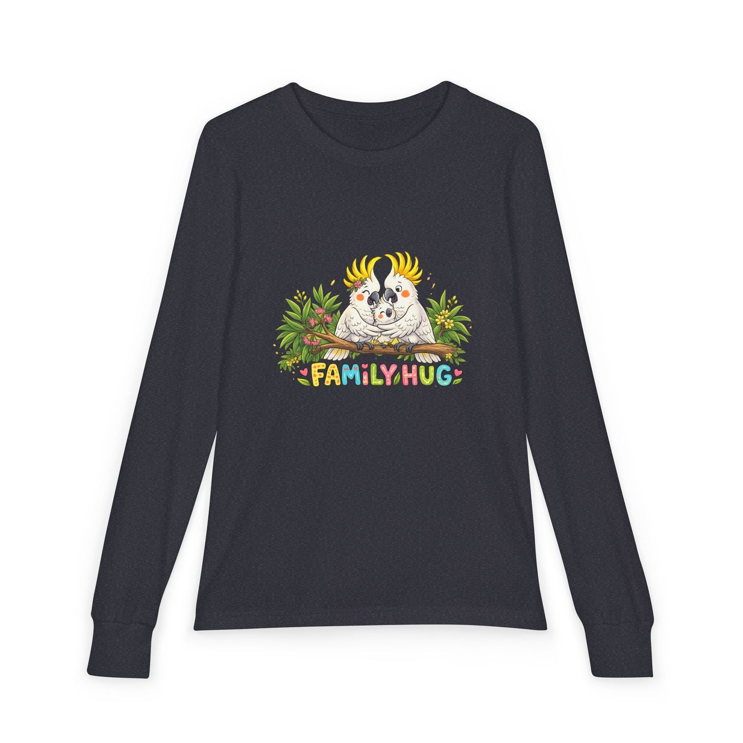 Family Hug Cockatoo Youth Jersey Long Sleeve Tee
