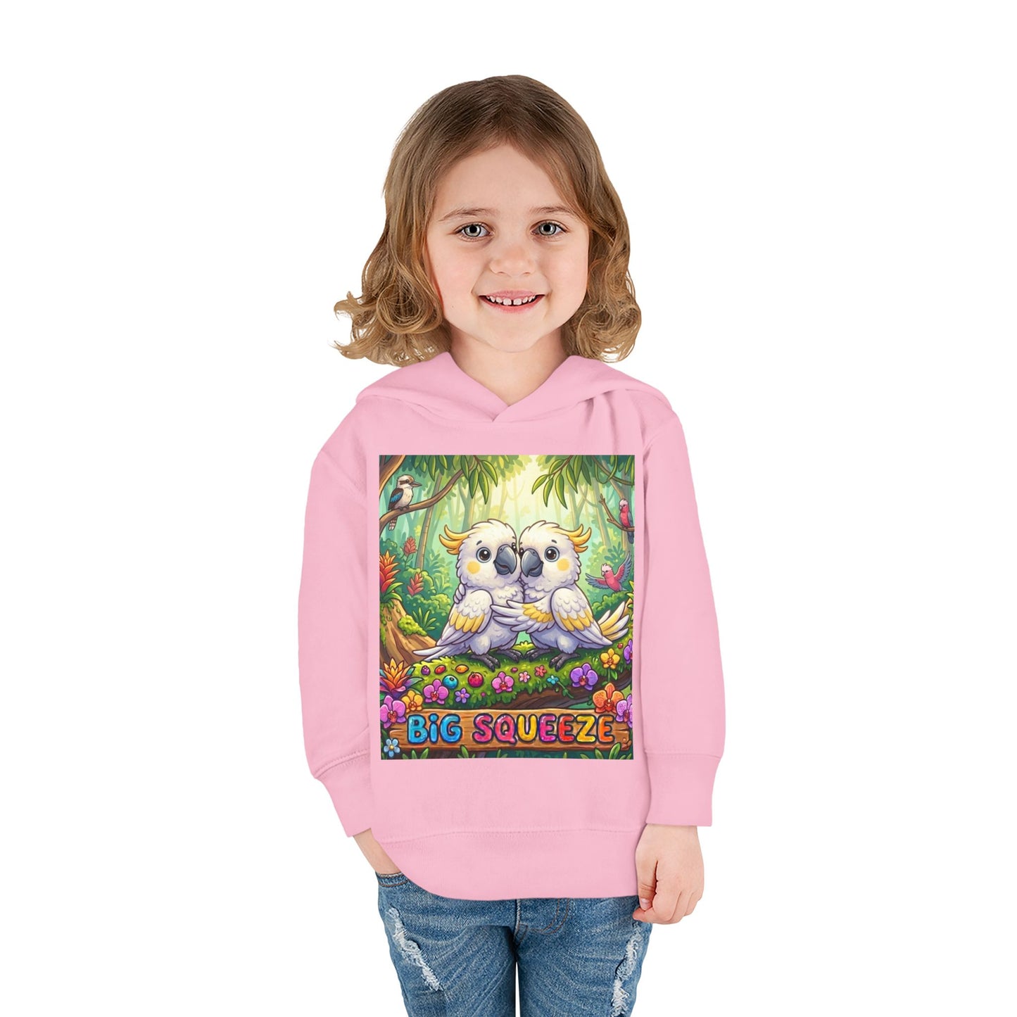 Big Squeeze Cockatoo Toddler Pullover Fleece Hoodie