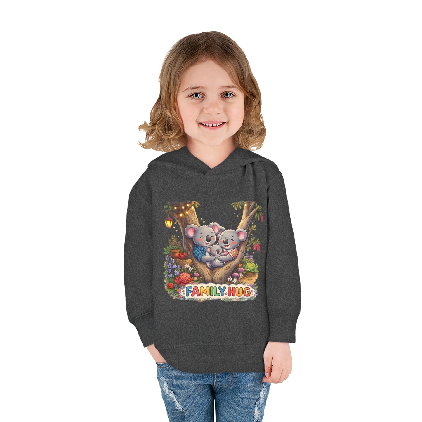Family Hug Koala Toddler Pullover Fleece Hoodie