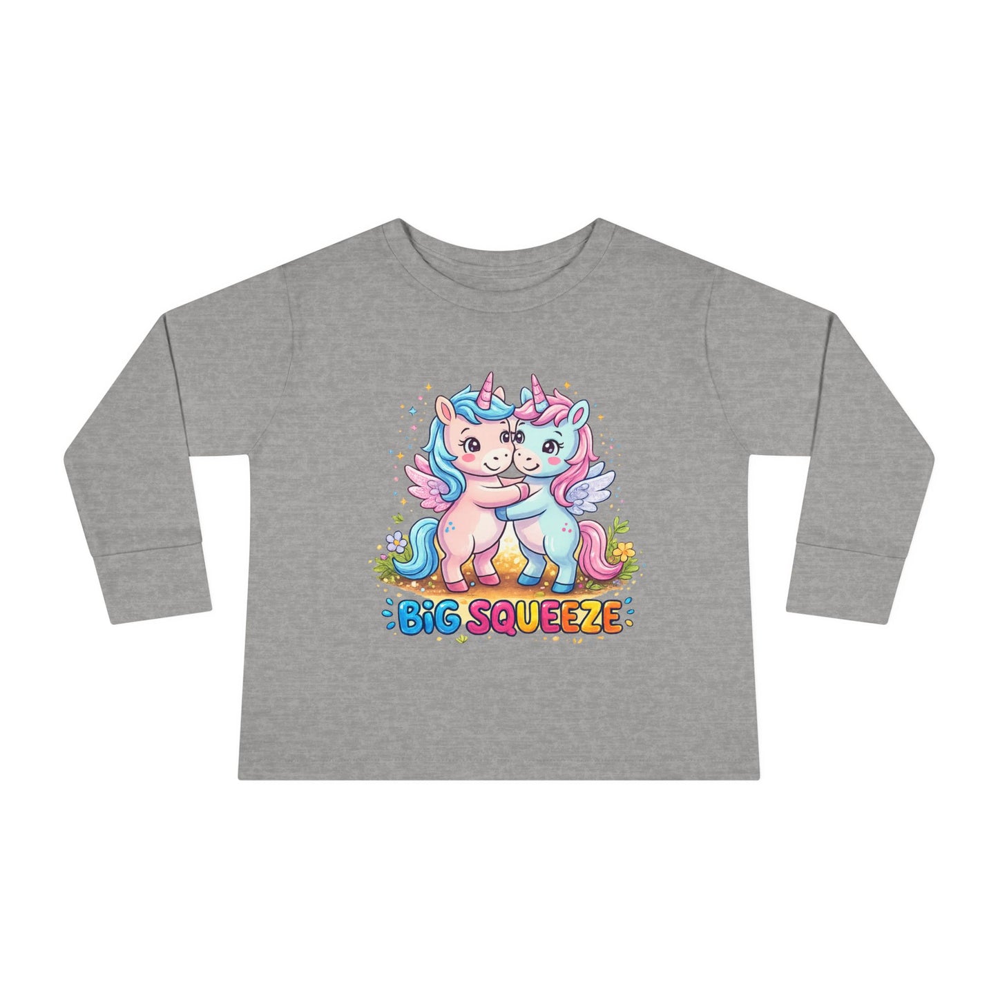 Big Squeeze Unicorn Toddler Long Sleeve Tee