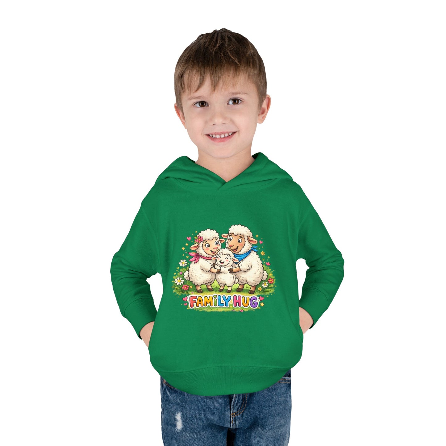 Family Hug Lamb Toddler Pullover Fleece Hoodie