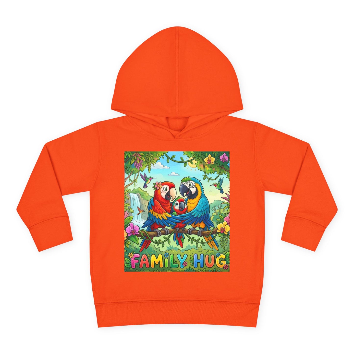 Family Hug Macaw Toddler Pullover Fleece Hoodie