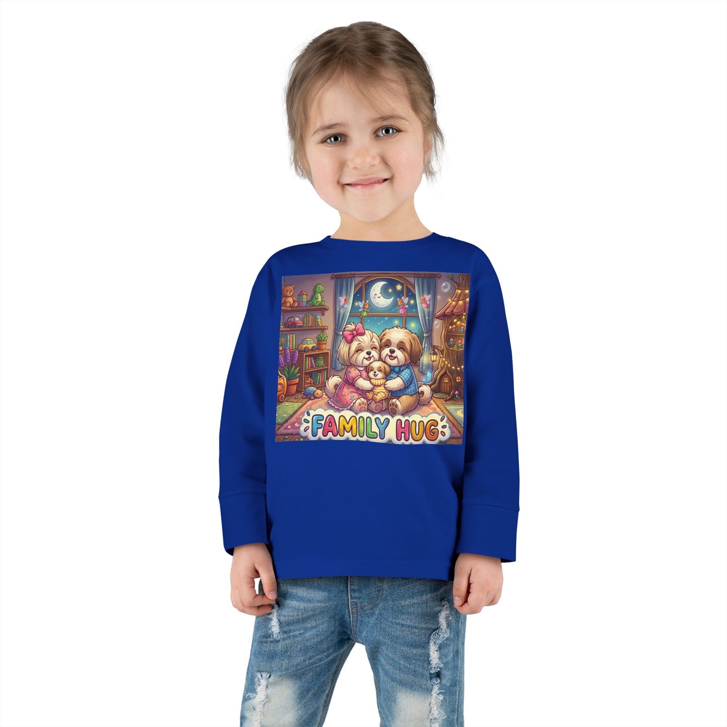 Family Hug Shih Tzu Toddler Long Sleeve Tee