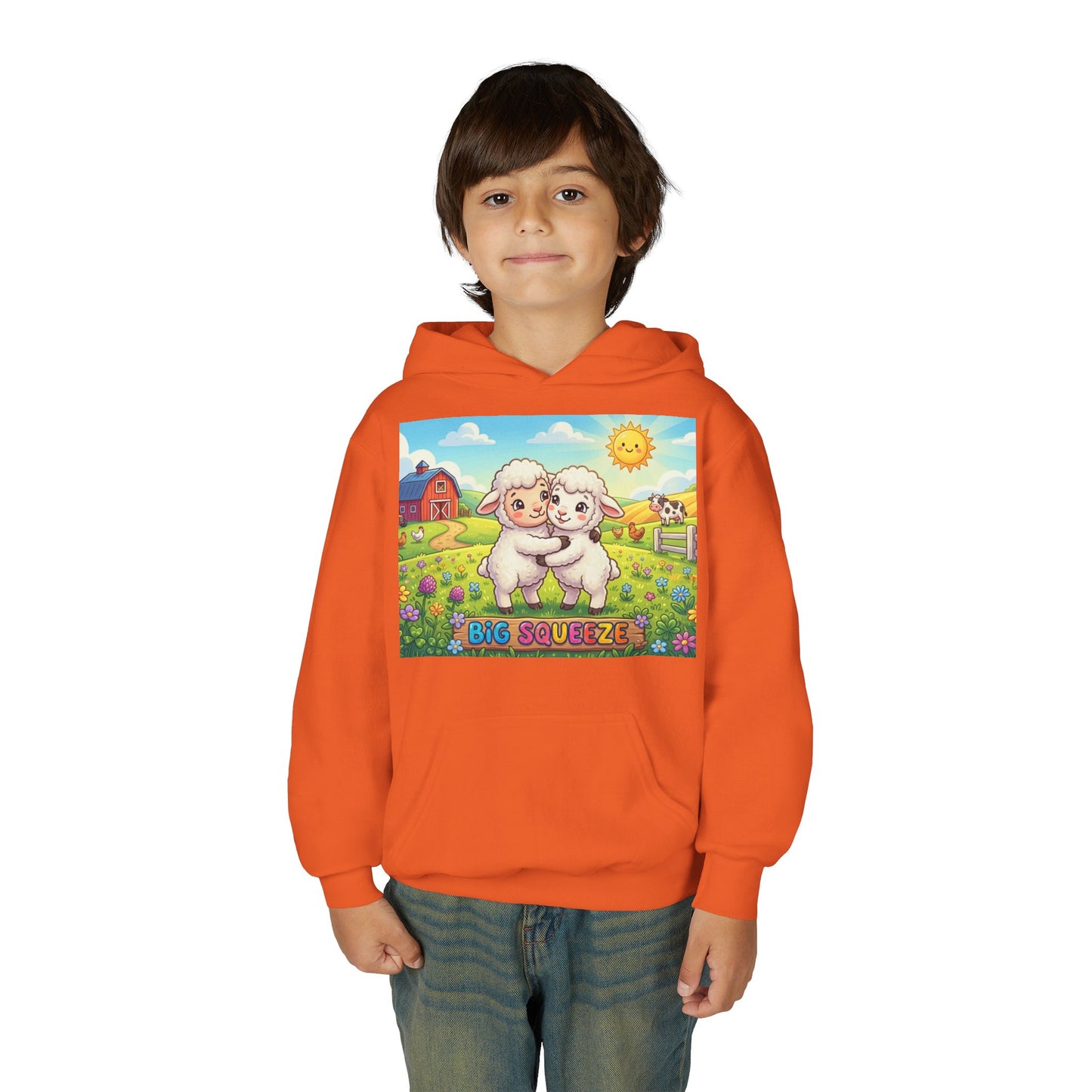 Big Squeeze Lamb Youth Heavy Blend Hooded Sweatshirt