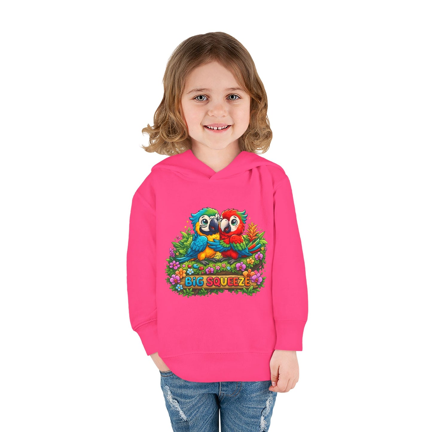 Big Squeeze Macaw Toddler Pullover Fleece Hoodie