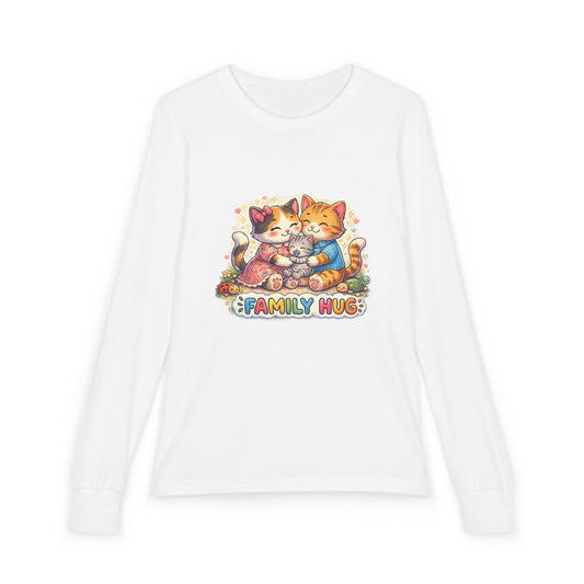 Family Hug Kitten Youth Jersey Long Sleeve Tee