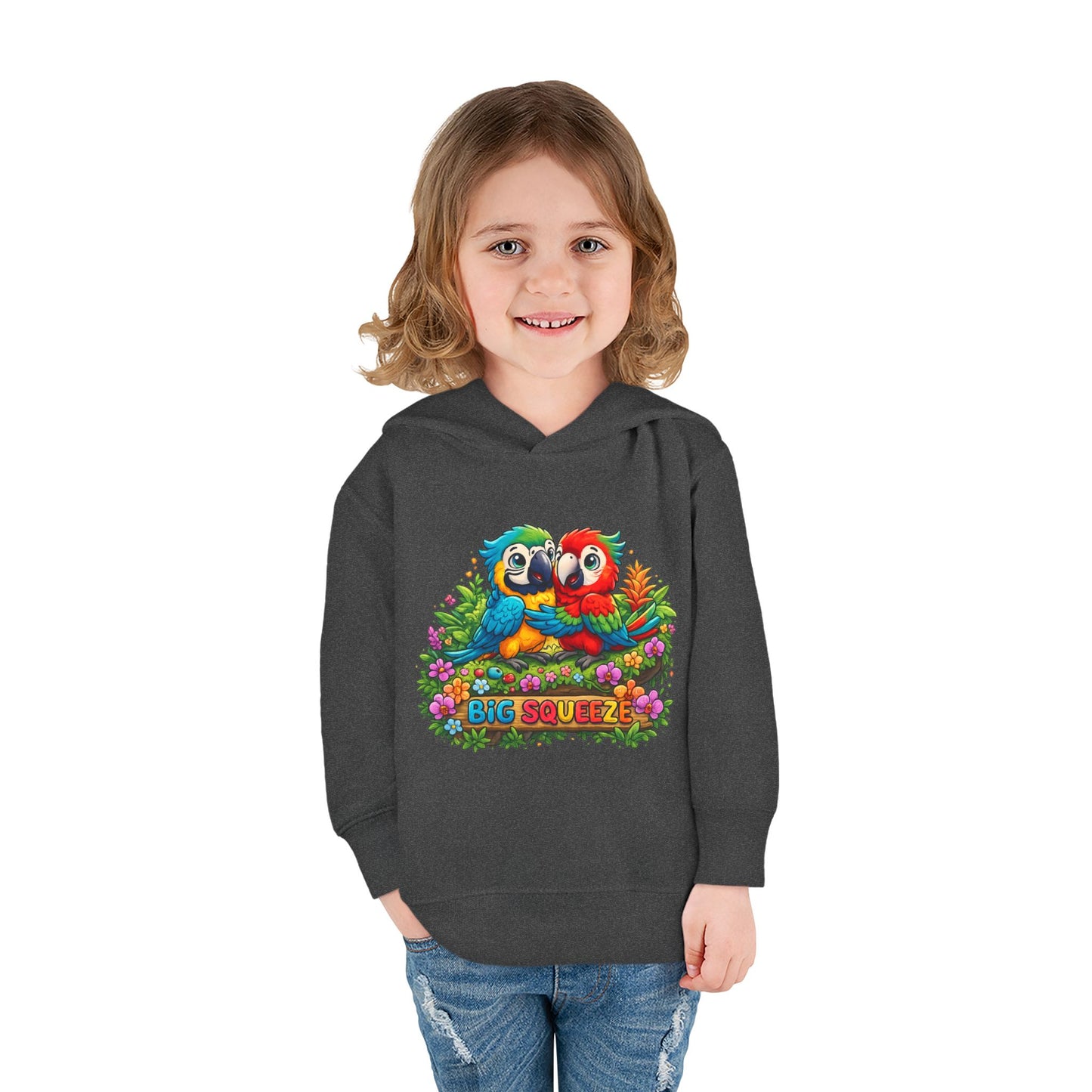 Big Squeeze Macaw Toddler Pullover Fleece Hoodie